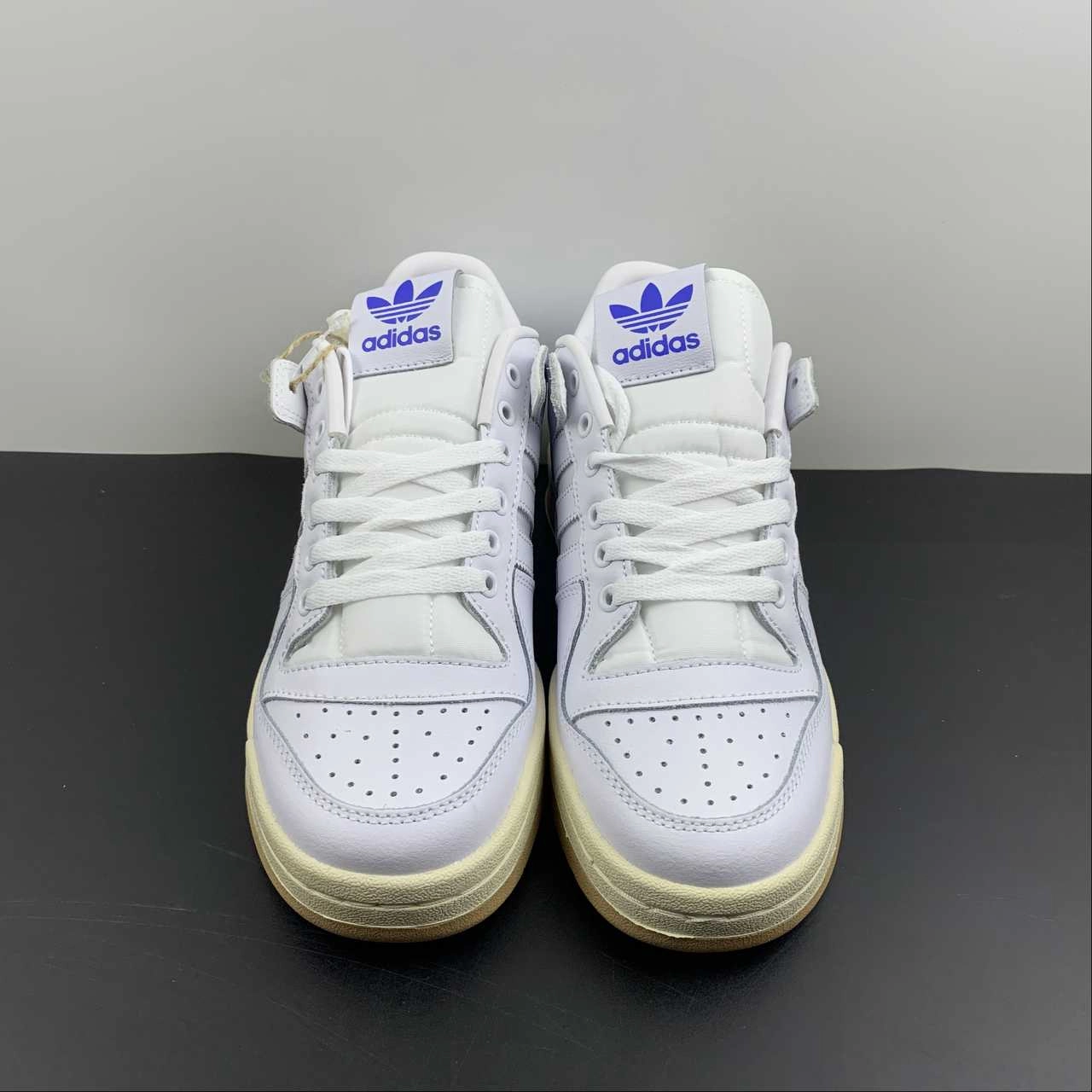 Adidas Forum 84 Low White White Blue Sports Precision No Seam Interior
