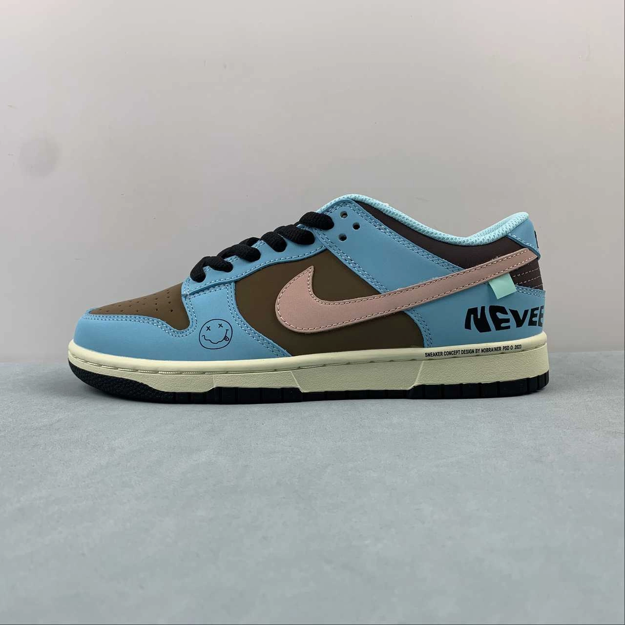 SB Dunk Low Blue Brown Pink MU0232-366 Simple Choice