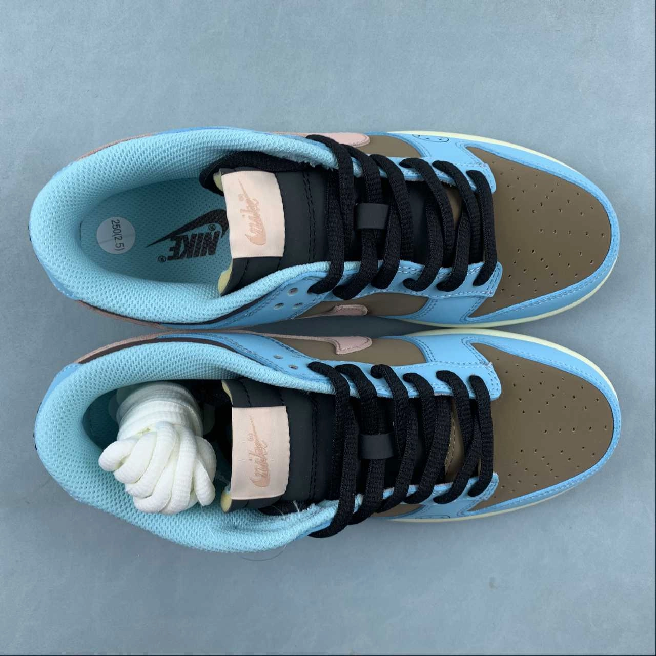 SB Dunk Low Blue Brown Pink MU0232-366 Soft Padding Street Choice