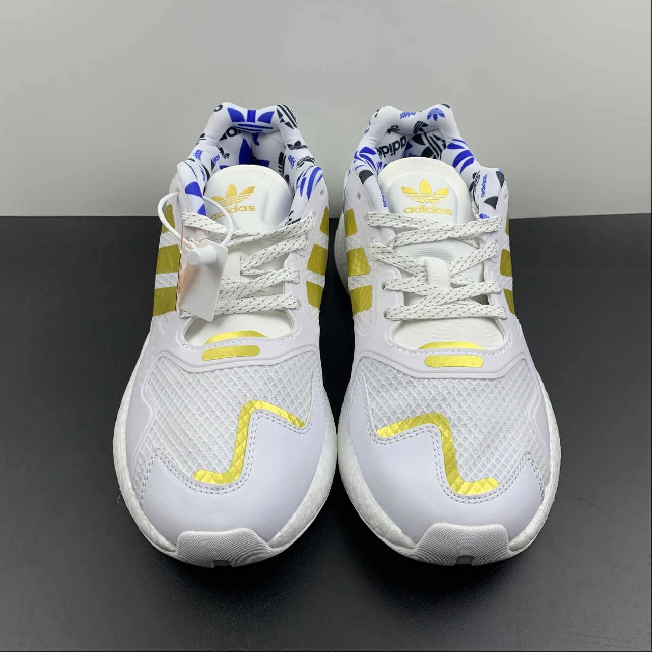 Adidas Day Jogger Boost White Blue Black FX6166 shoe stretchers arch - support feature shoes