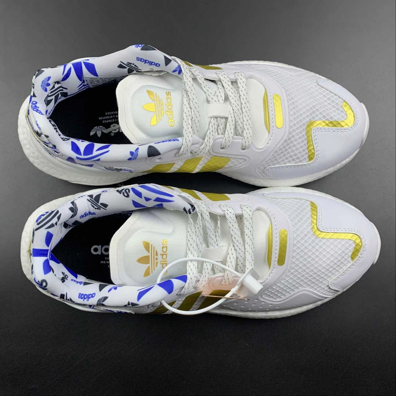 Adidas Day Jogger Boost White Blue Black FX6166 Slip Proof