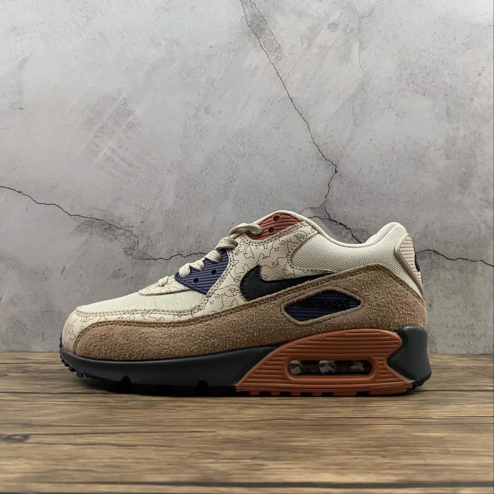 Fire - Resistant mid - top style Air Max 90 NRG Camowabb Desert Sand Black Desert Dust CI5646-001