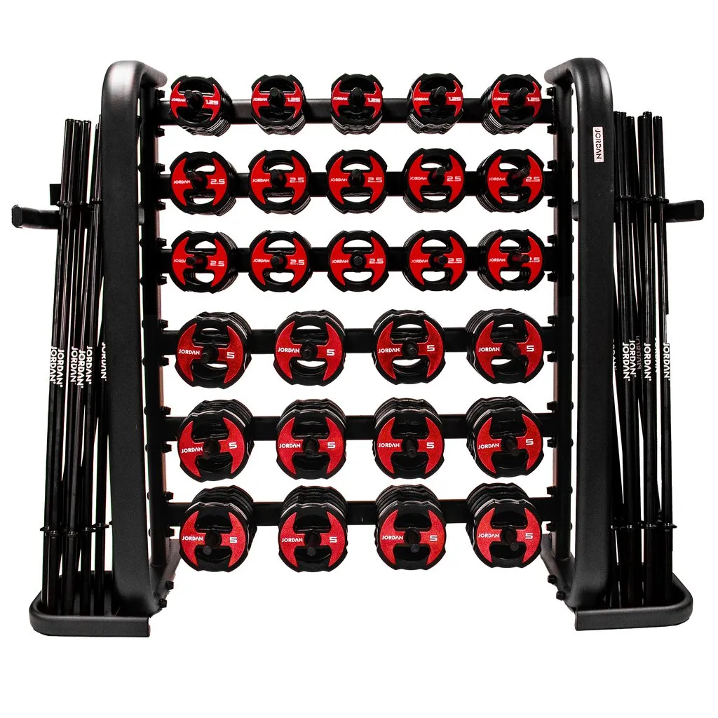 Studio Barbell Rack Empty (Holds 30 sets) Black or Grey