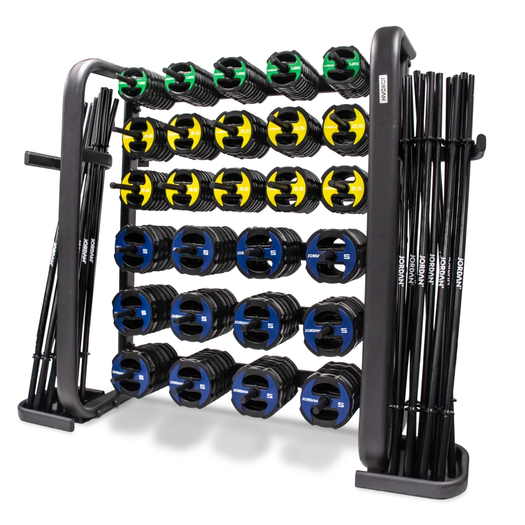 Studio Barbell Rack Empty (Holds 30 sets) Black or Grey