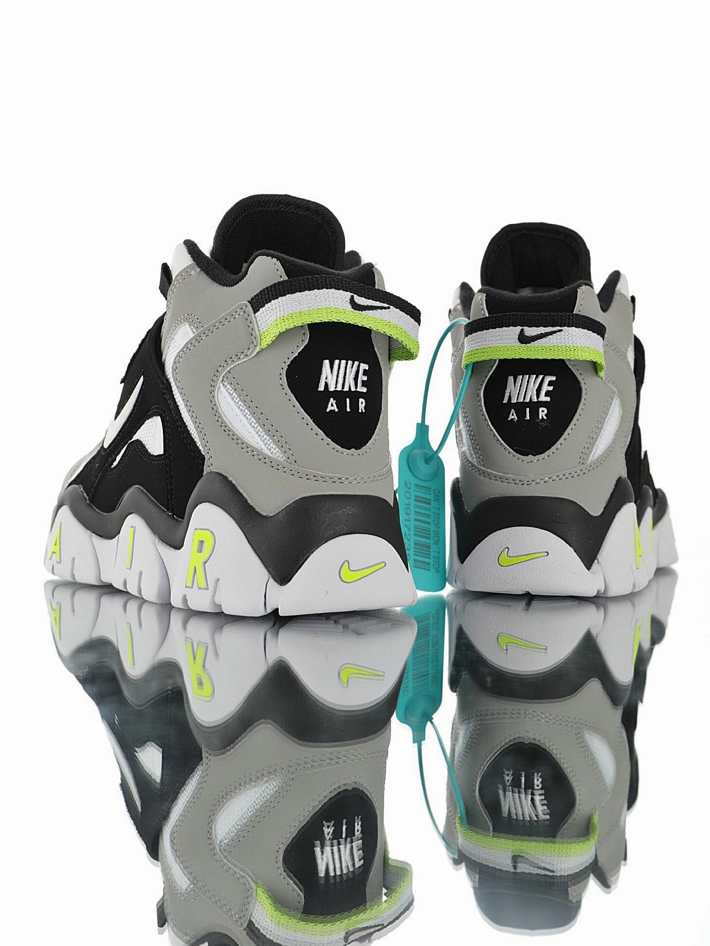 Air Barrage Mid QS White Black Grey Volt CD9329 009 narrow - fit choice youth shoe appearance