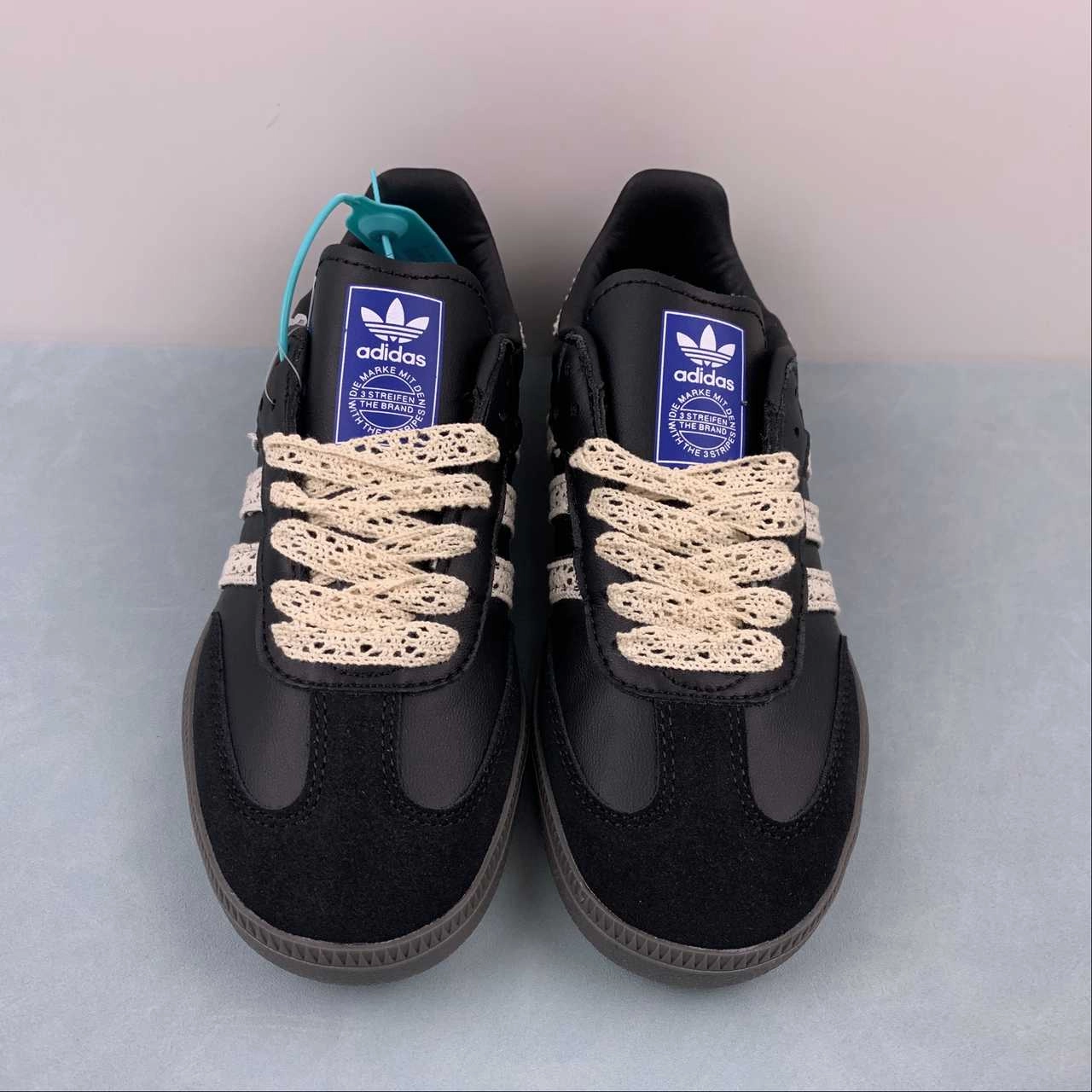 Adidas SAMBA OG Core Black Cloud White Gum5 B75807 Denim Ease Flower Step