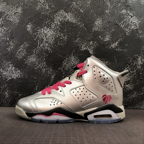 Air Jordan 6 Retro Metallic Silver Vvd Pink-Black 543390-009 Dual Density Foam Layers