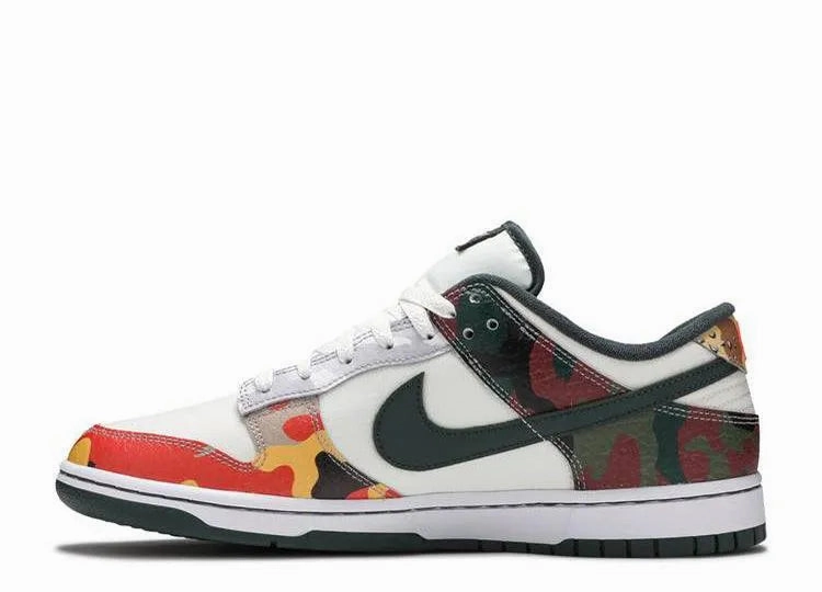 Nike Dunk Low Sail Multi-Camo Airflow Channel Design Waterproof Lining
