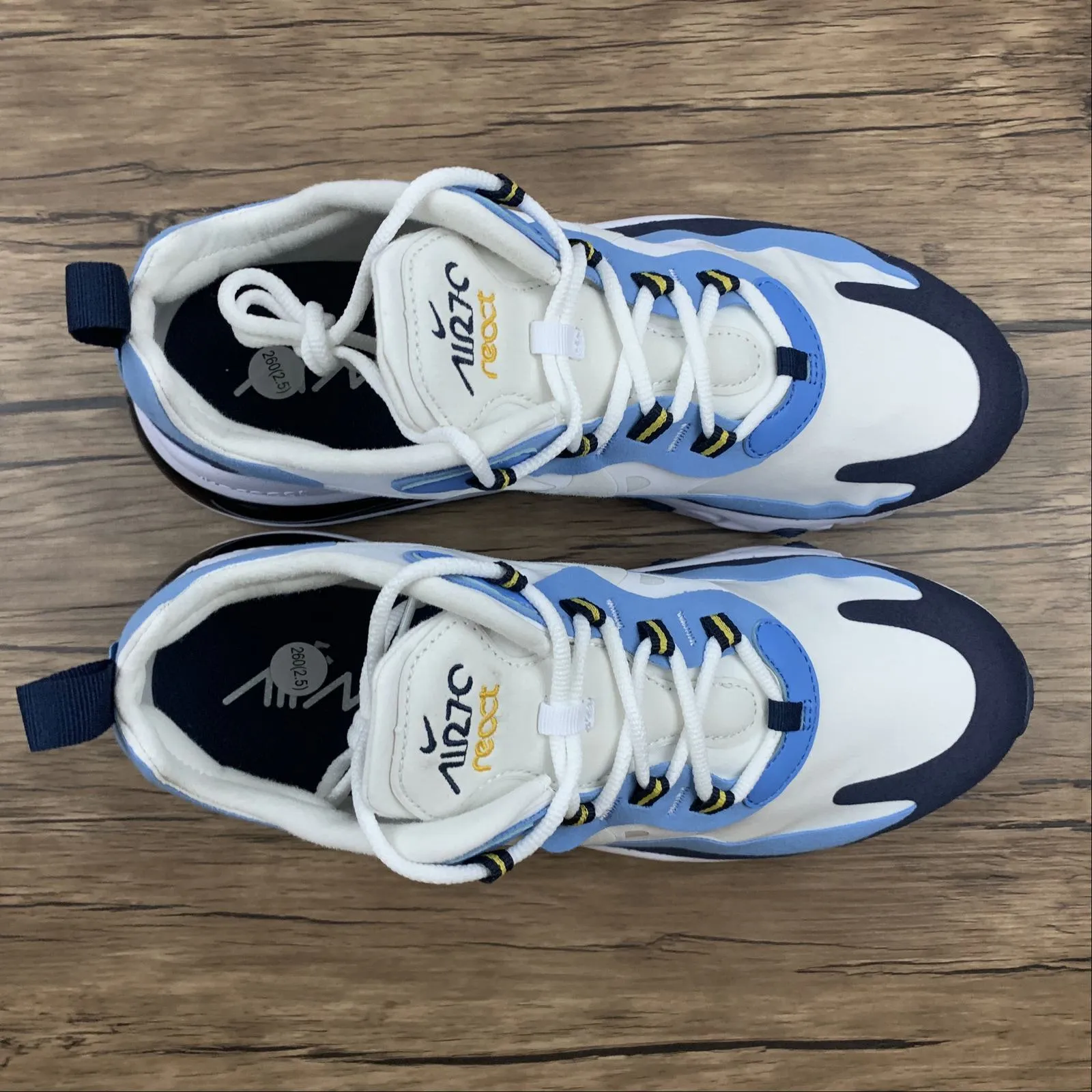 Air Max 270 React White White-Midnight Navy CT1264-104 static shoes