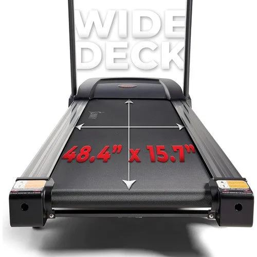 Sunny Health & Fitness Foldable Incline Treadmill w/ Pulse Sensors