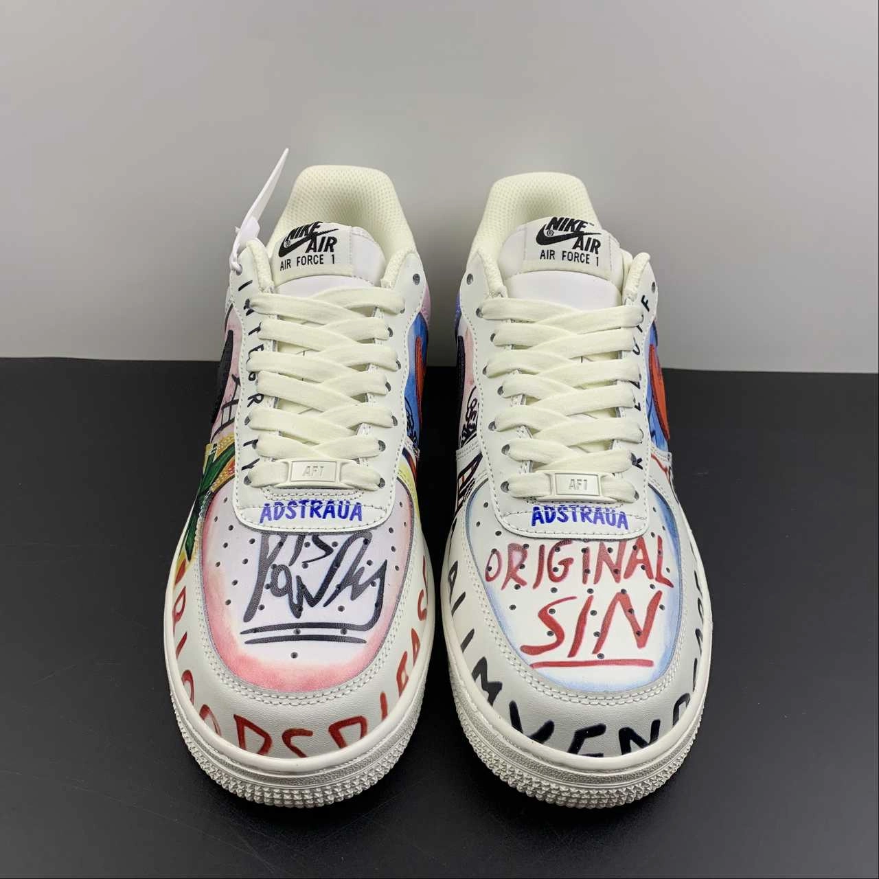 Pull Step Glow Hike Air Force 1 07 X Vlone Beige Red Black Dark Crow GT6969-198