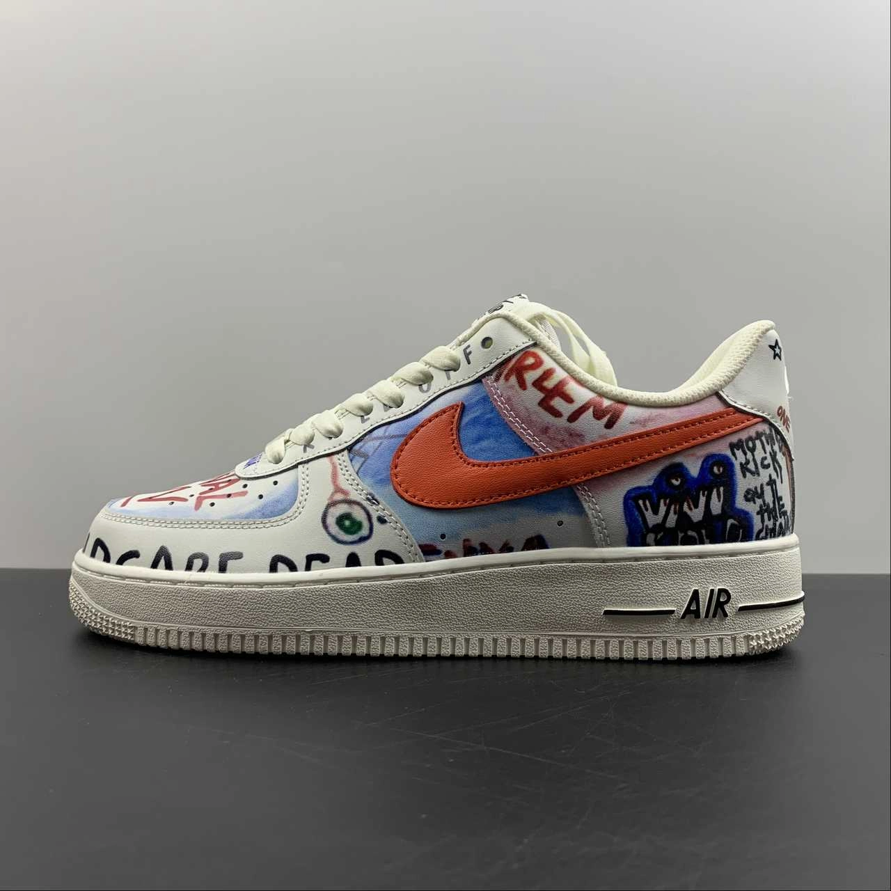 Zero Fuss Air Force 1 07 X Vlone Beige Red Black Dark Crow GT6969-198
