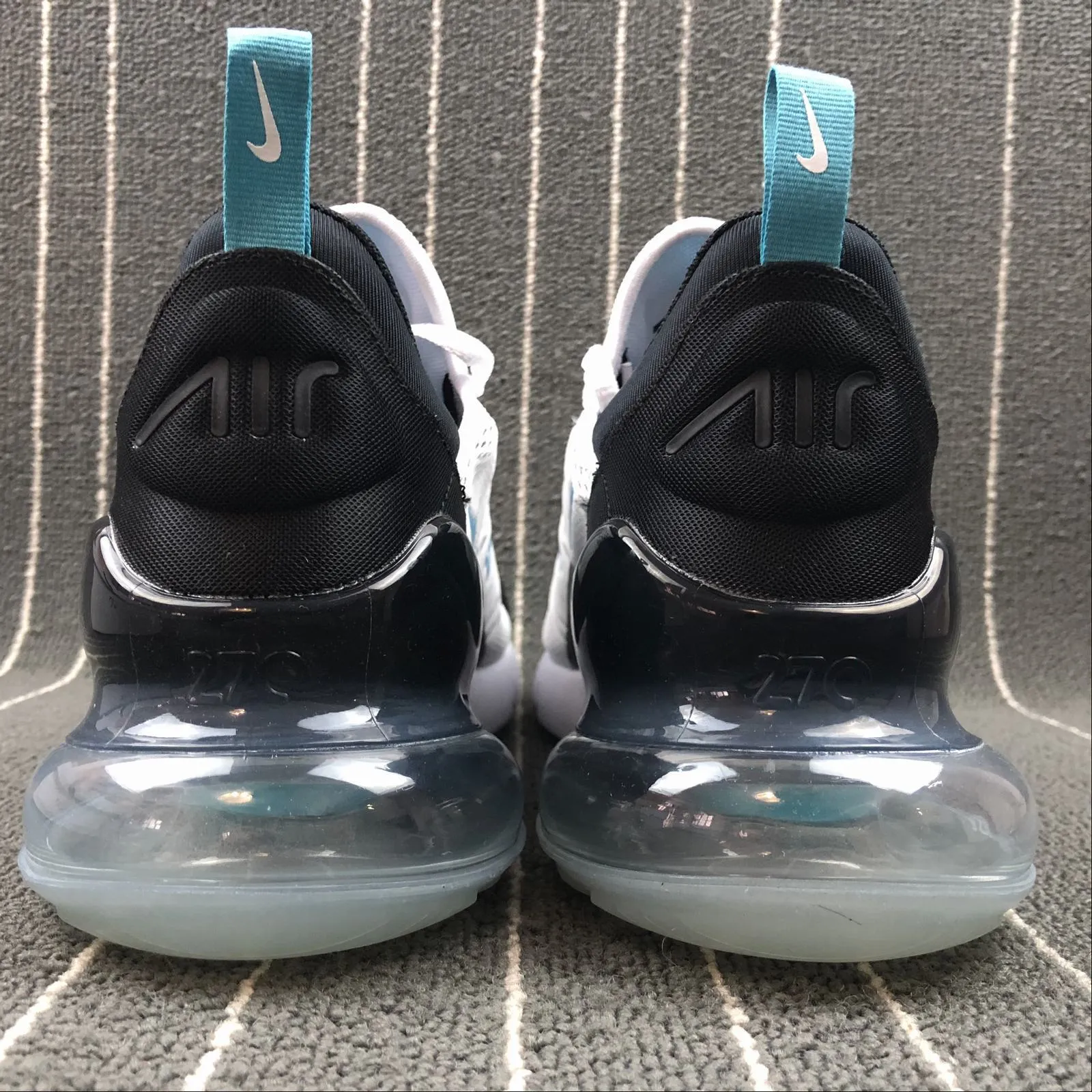 Air Max 270 White Black Blue Month AH8050-001 urban running shoe utilization