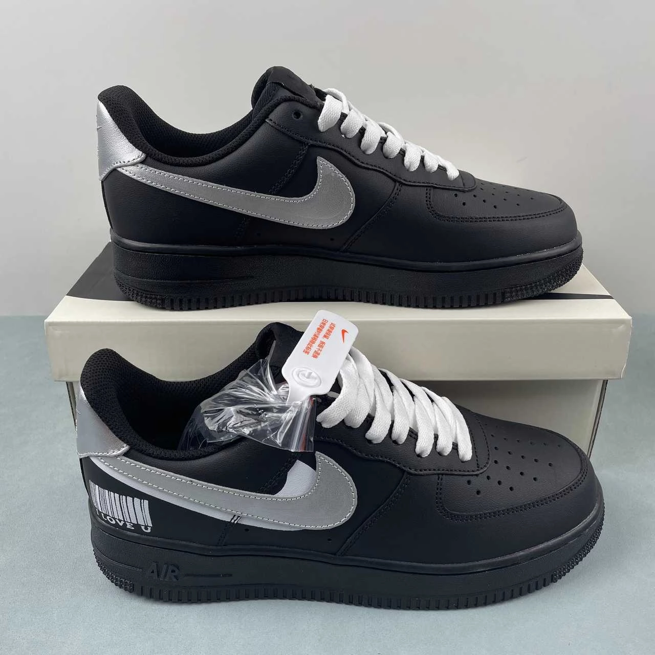 Calm Step All ages Air Force 1 07 Low Black White Silver CW2288-016