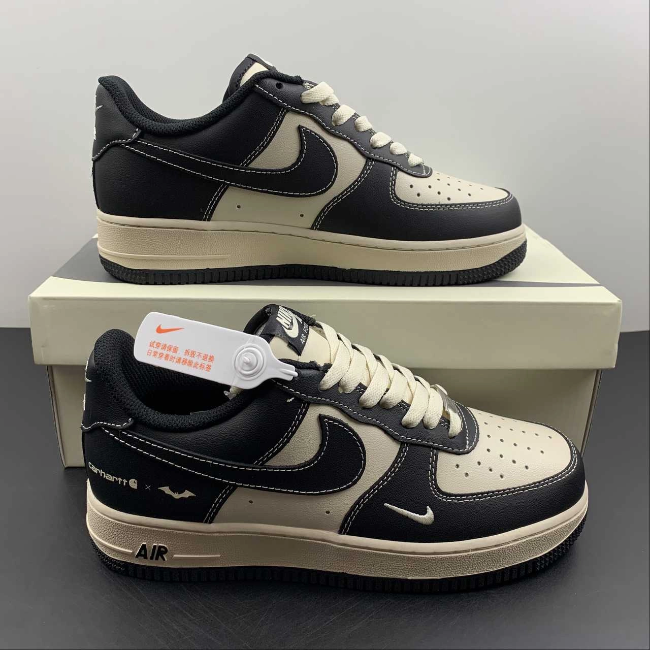 Balanced Fit Quiet Footprint Carhatt x Air Force 1 07 Low Black White BS6055-201