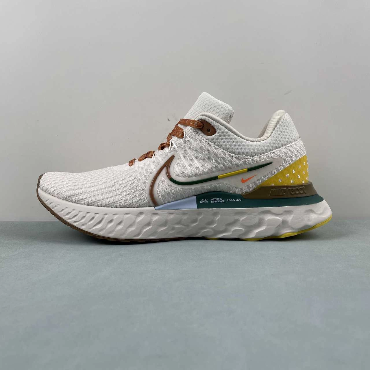 Nike React Infinity Run FK 3 A.I.R. Hola Lou Phantom Gorge Green Ale Brown DO9496-001 youth running footgear