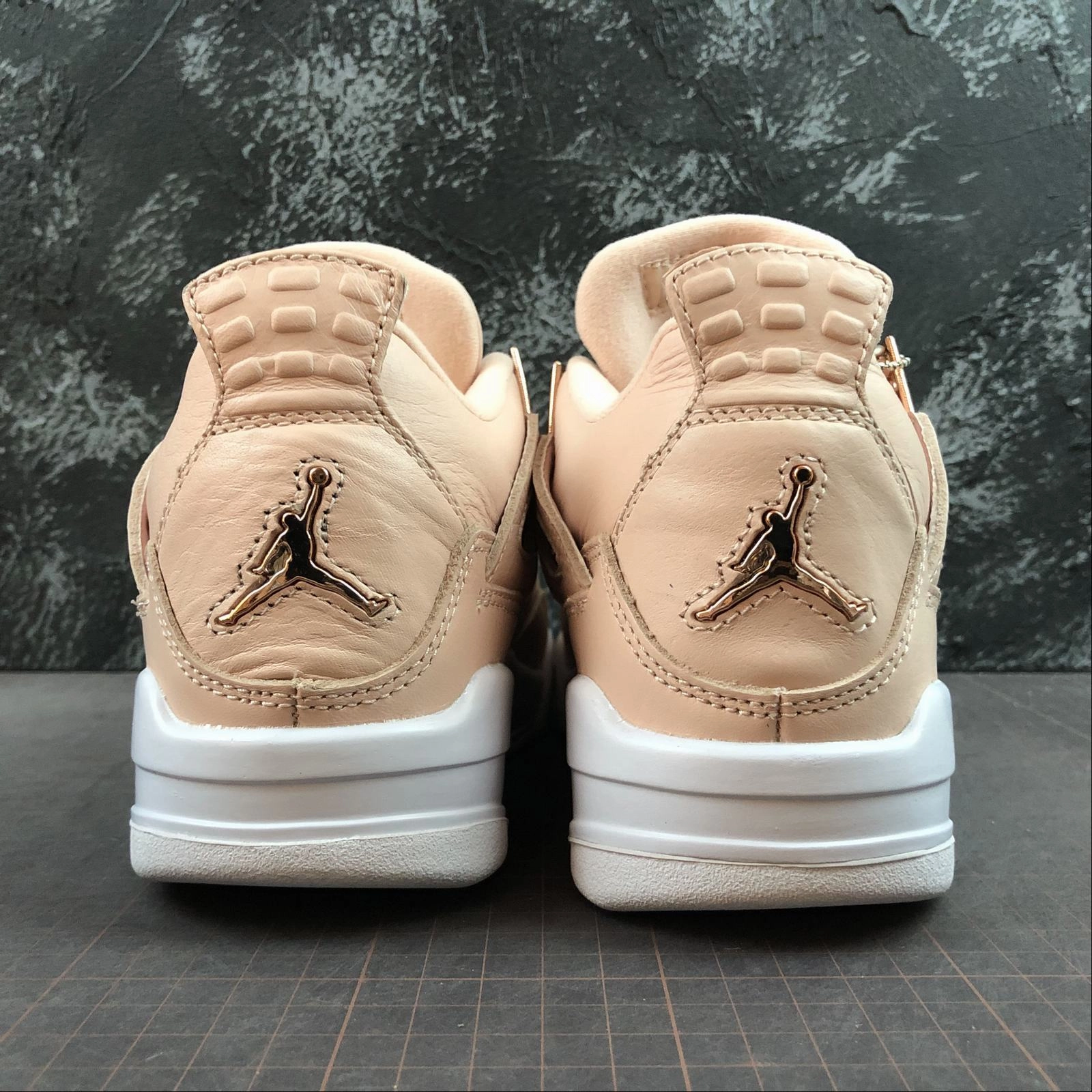 simple design Slip Friendly Air Jordan 4 Retro White Pink-Rose Gold 308497-601