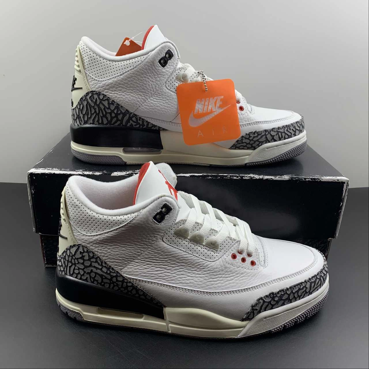 Air Jordan 3 Retro Summit White Cement Reimagined Fire Red Black DN3707-100 Chase Hike