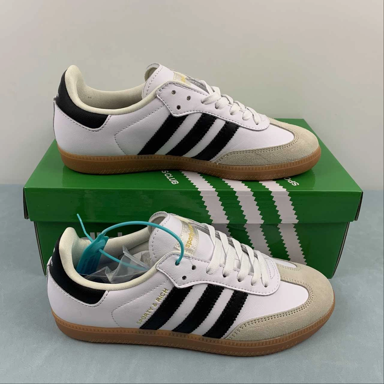 Simple Style Adidas SAMBA OG Sporty and Rich Cloud White Core Black HP3354