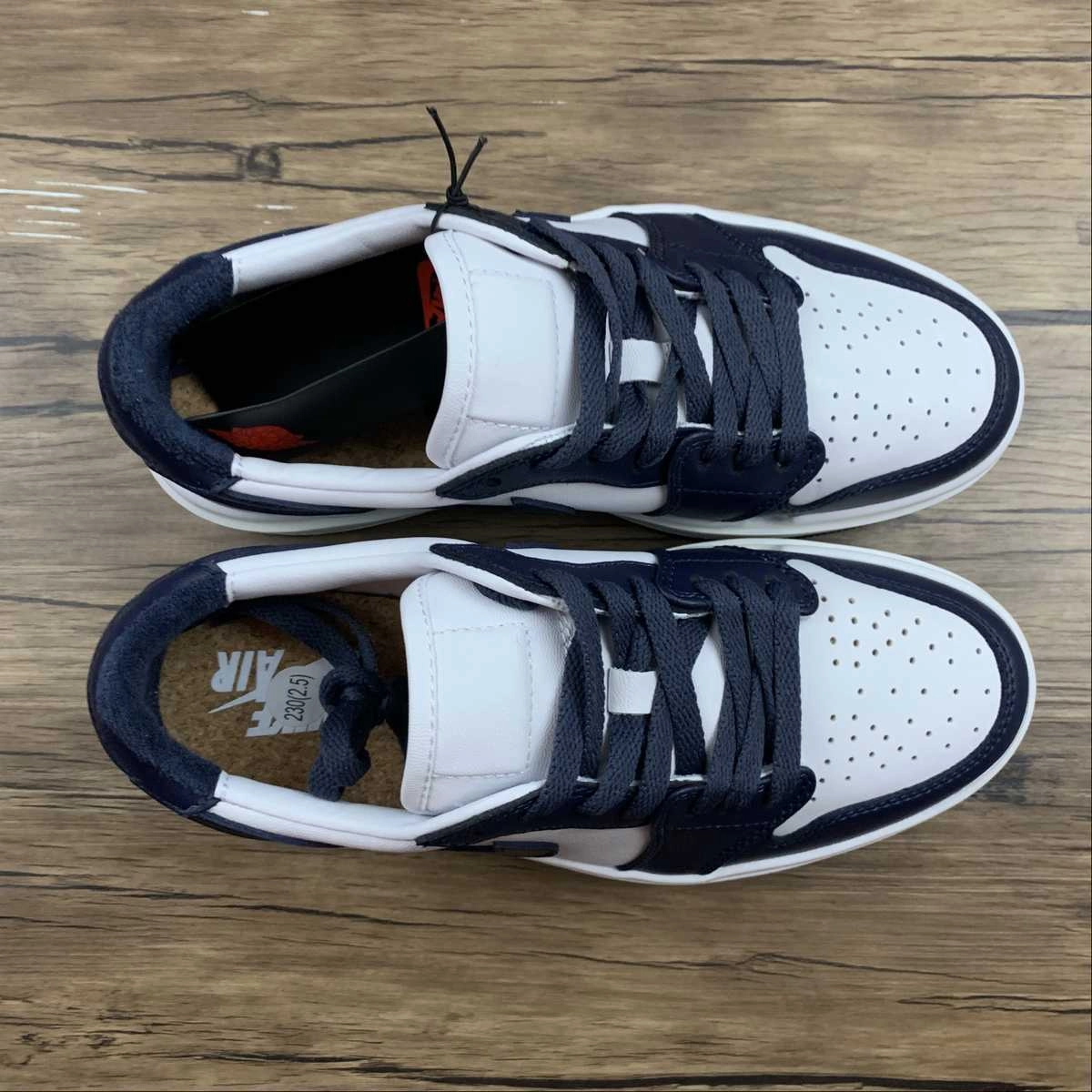 Air Jordan 1 Elevate Low White Midnight Navy Sail DH7004-141 Extended Heel Support High Rebound Foam