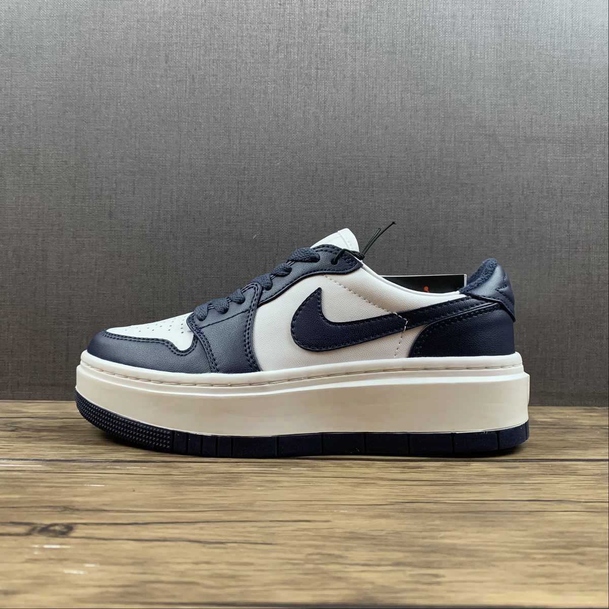 Air Jordan 1 Elevate Low White Midnight Navy Sail DH7004-141 Iconic look