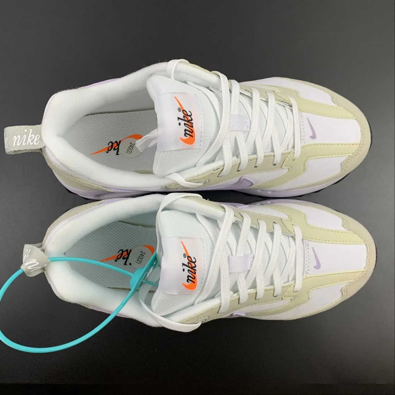 synthetic running shoes supportive insole Air Max Dawn White Purple Dawn Light Bone Black DC4068-100