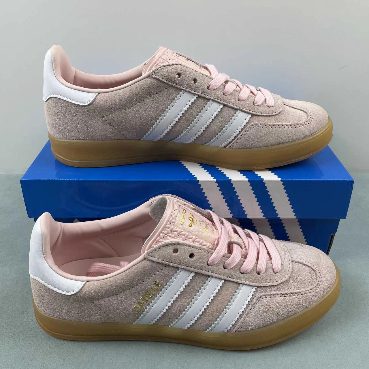 Adidas Gazelle Indoor Sandy Pink Cloud White Gum IH5484 Cool Look Shock   Absorbing