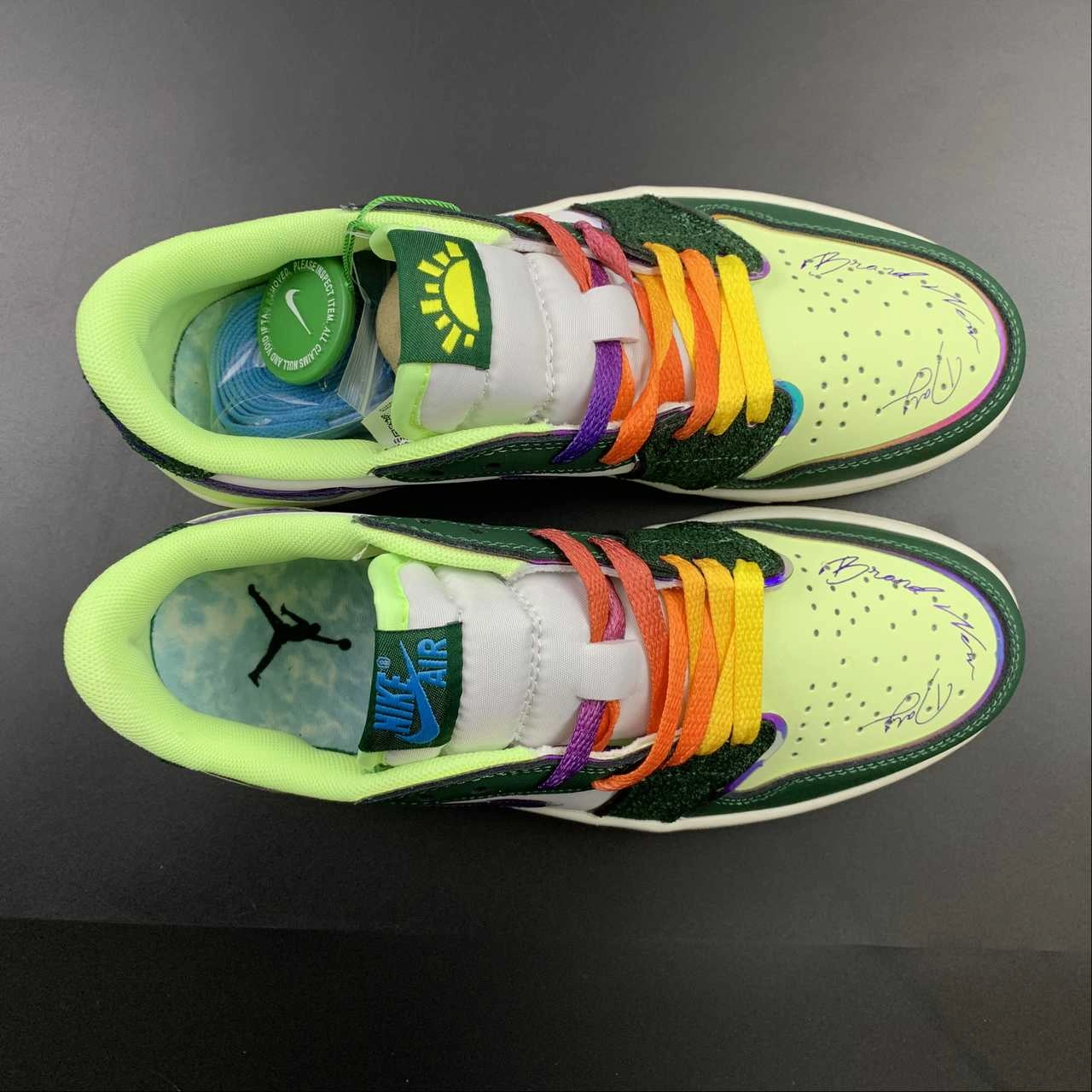 Vapor Wick Fabric Air Jordan 1 Low OG Doernbecher Gorge Green Court Purple Bar. Volt Sail FD9665-351