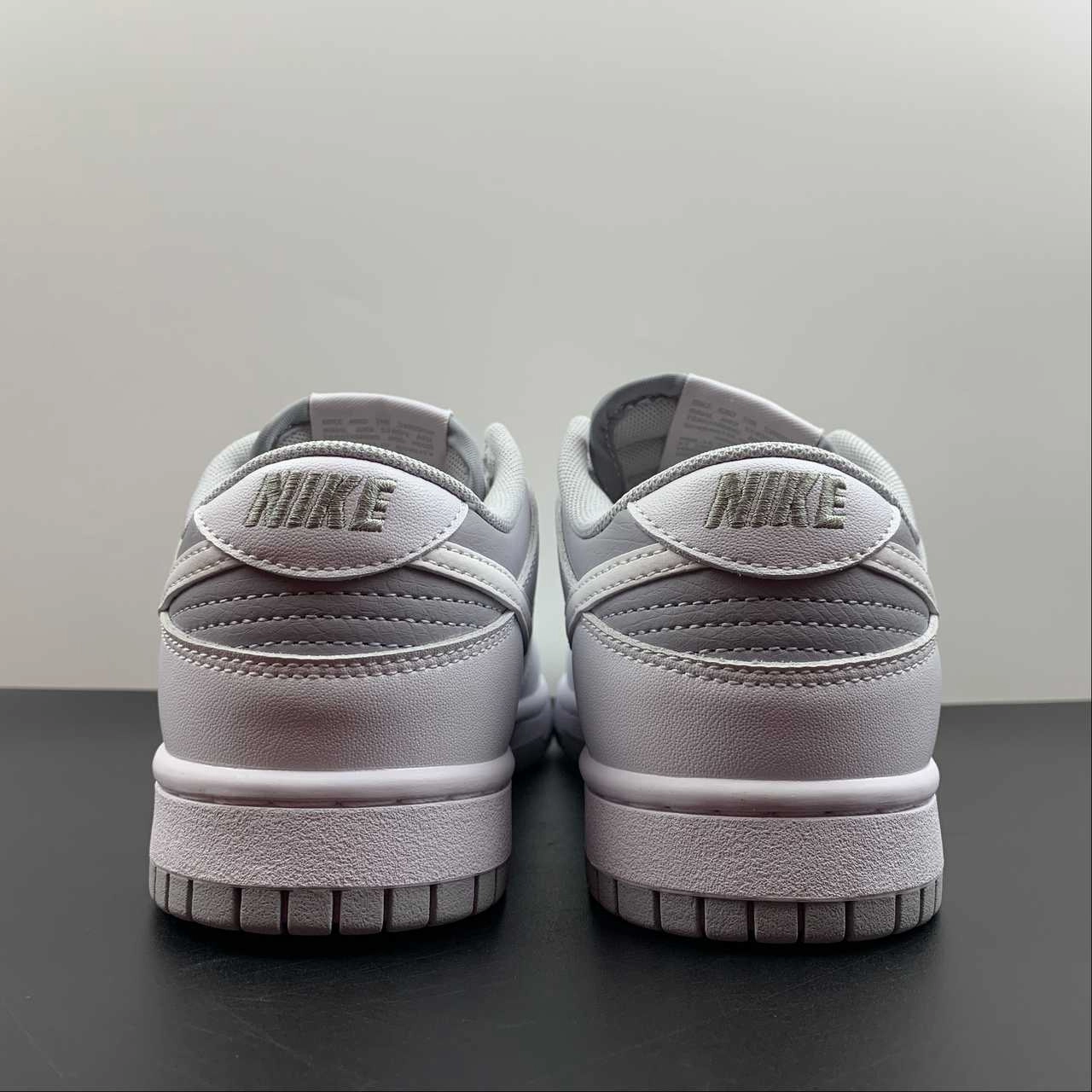 SB Dunk Low Retro White Neutral Gray DJ6188-003 Carbon Fiber Insert