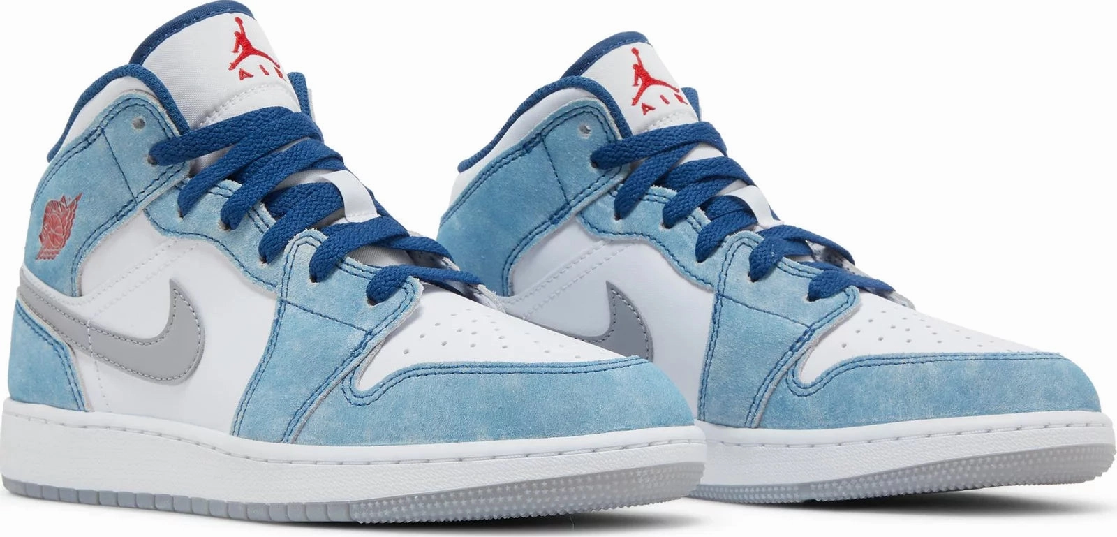 Nike Jordan 1 Mid French Blue GS Eco Ease Sleek Edge