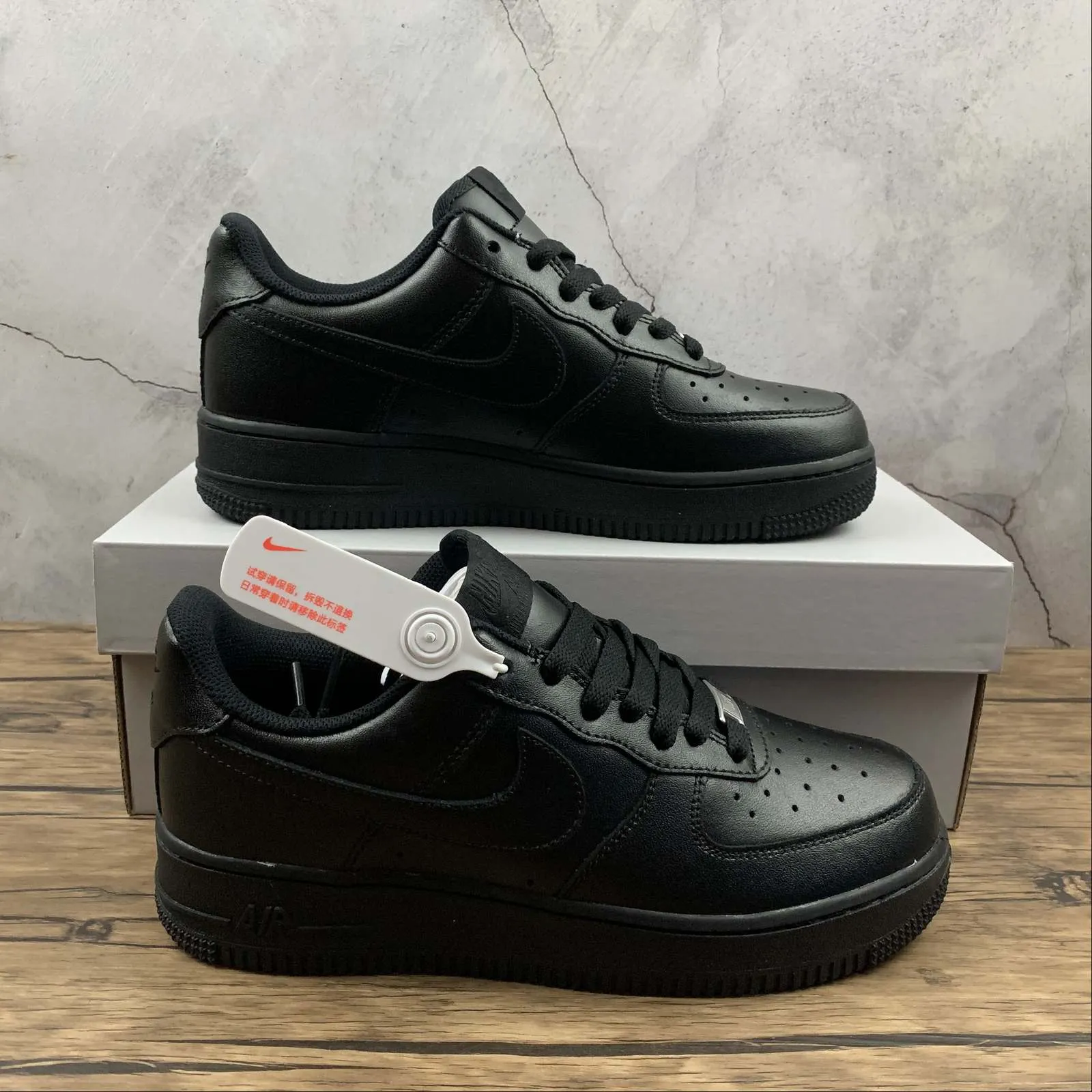 Modern Feel Air Force 1 07 Low Black Black 315115-038