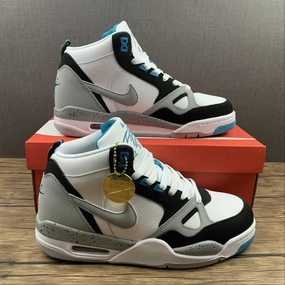 speed training footwear color - red Air Flight 13 Mid Black Grey Lake Blue 579961-102