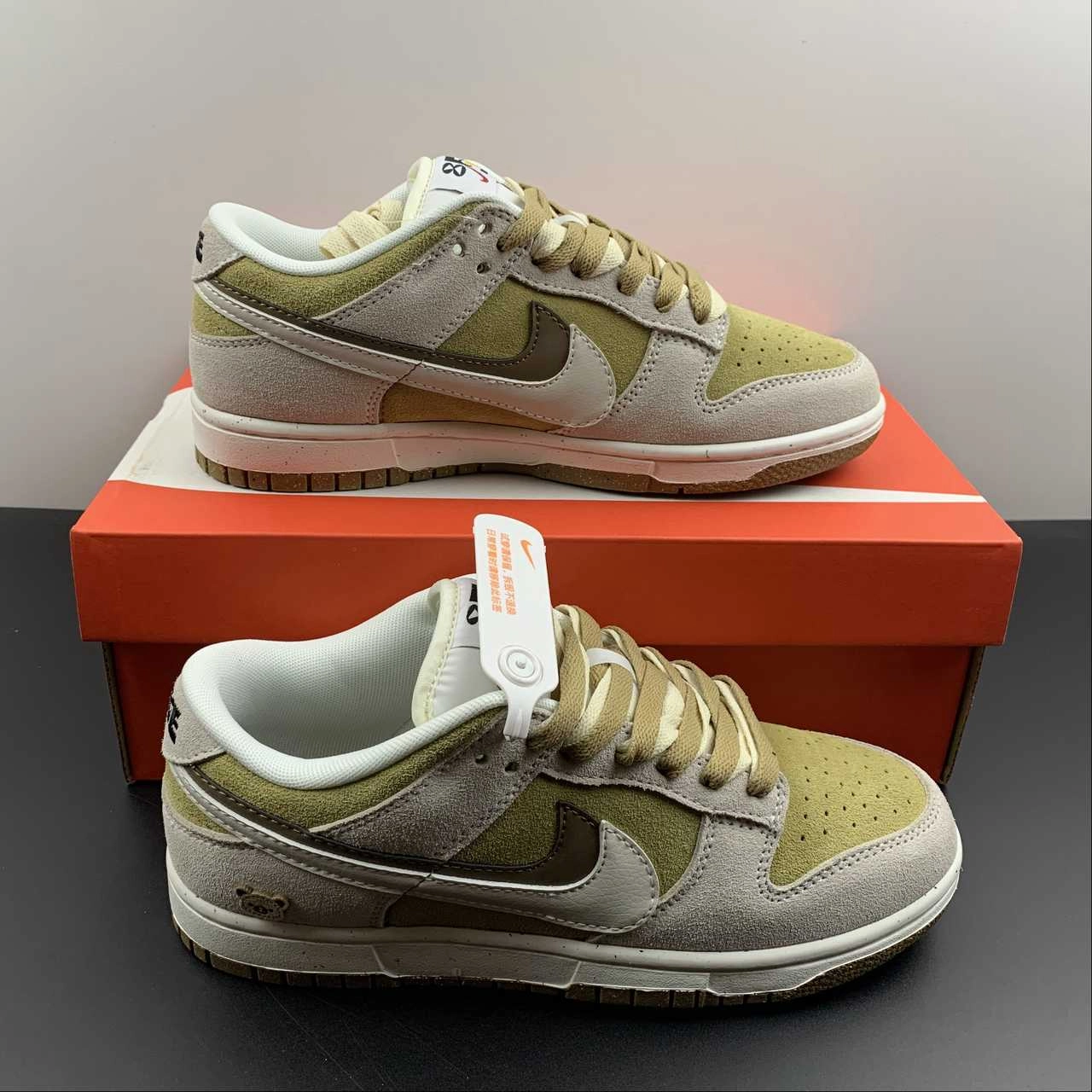 Stitchless Construction Fast Move SB Dunk Low 85 White Brown Black DO9457-113
