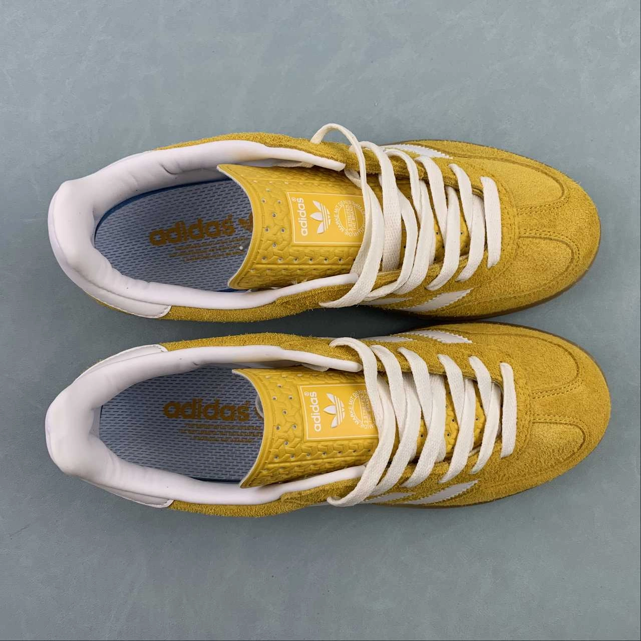 Adidas Gazelle Indoor Orange Peel Cloud White Gold Metallic HQ8716 Comfort Smooth Design