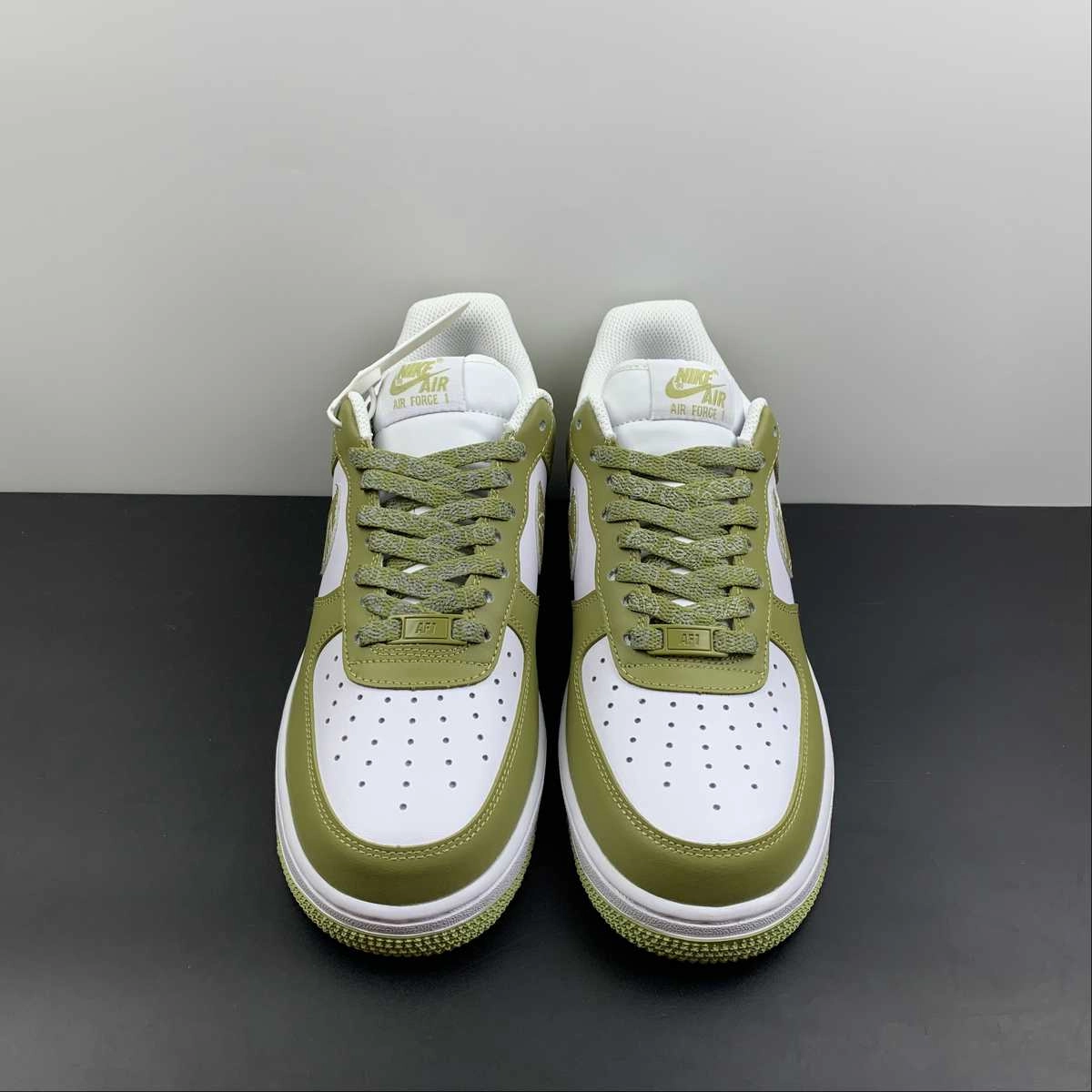 Air Force 1 07 Low Paisley Avocado Green White XM6386-556 Picnic Mood Work Wear