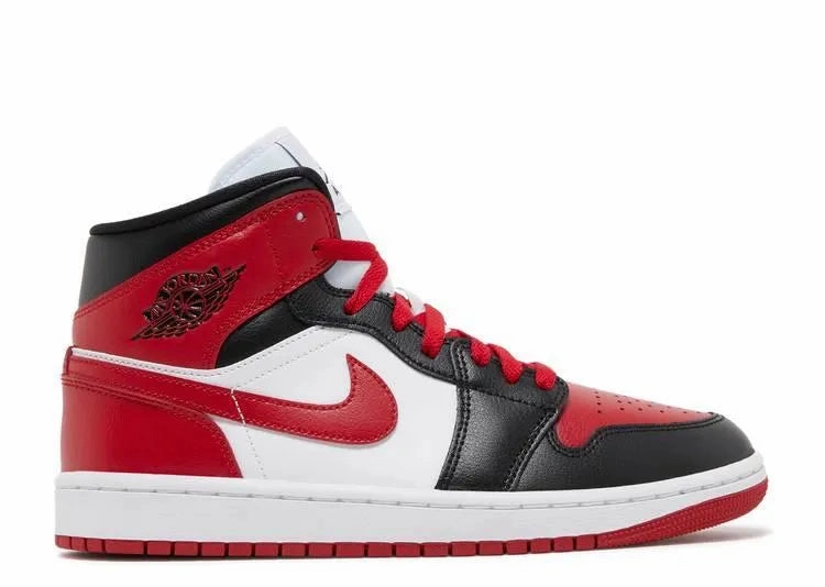Air Jordan 1 Mid Alternate Bred Toe (W) Drill Walk