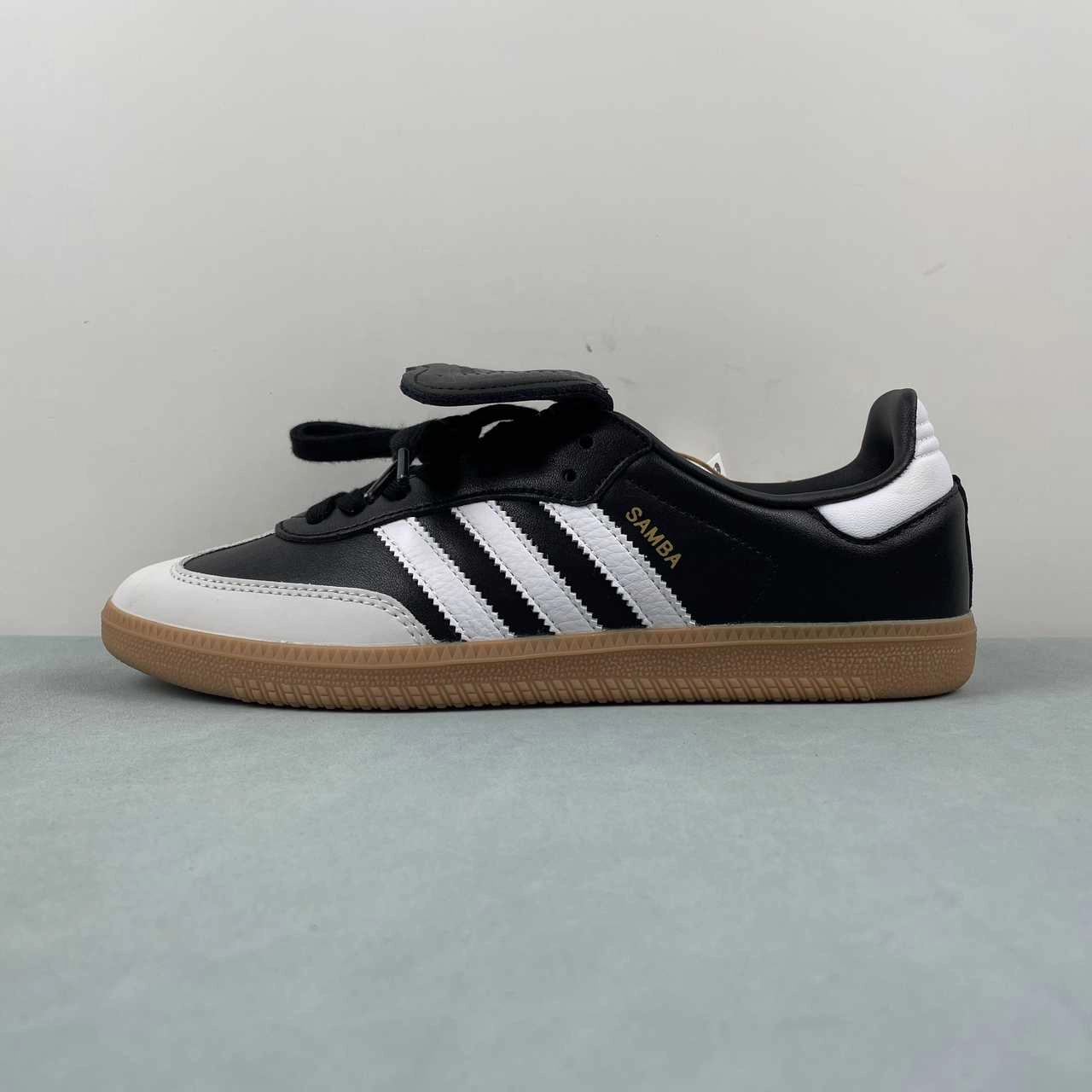 Adidas Samba LT Core Black Cloud White Gold Metallic IG2010 Comfortable Feel