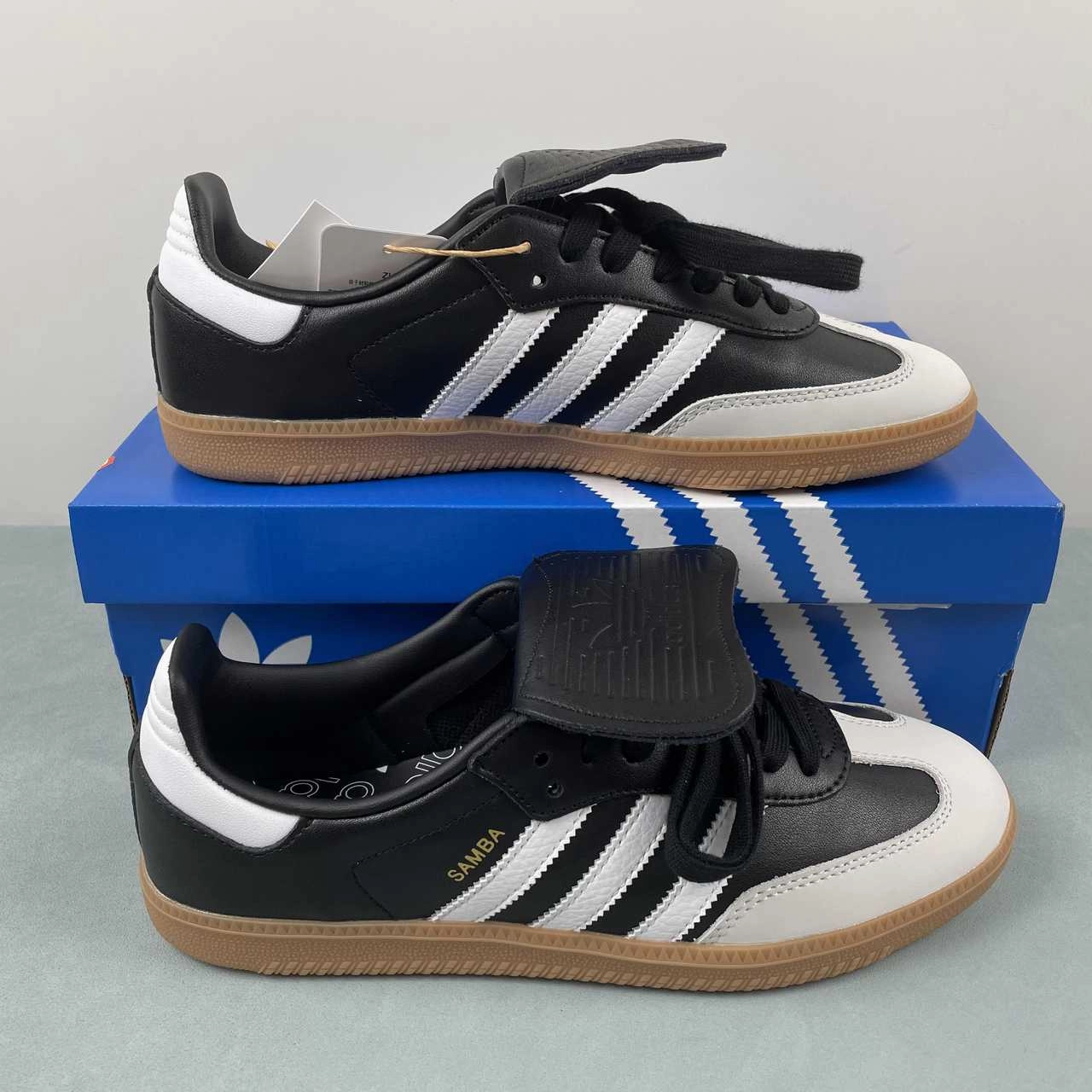 Adidas Samba LT Core Black Cloud White Gold Metallic IG2010 Child Pace Evening Stroll