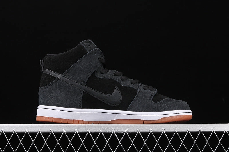 Quick Style Streamlined materials Dunk High Premium SB QS Black Black-White-Gm Med Brown 313171-075