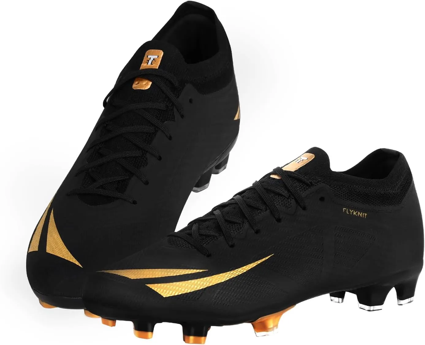 Tazzico Soccer Cleats Mens Womens Black Football Cleats for Boy's Sneakers Soccer Shoes for Kids Professional FG Training Shoes