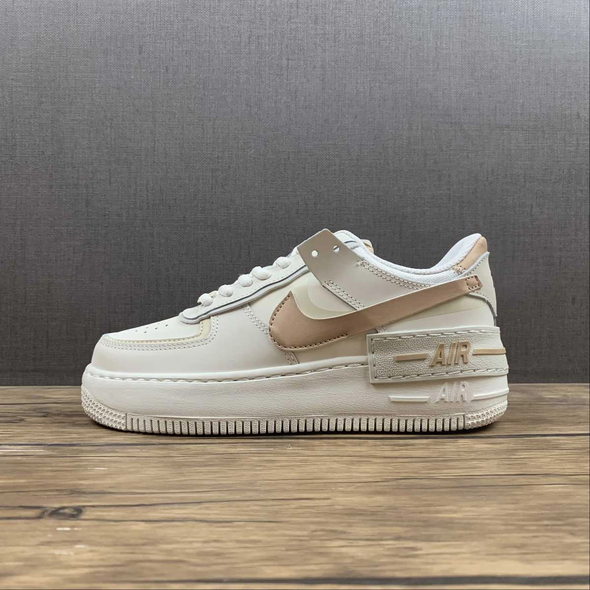 Air Force 1 Shadow Sail Hemp Fossil Light Gray White CI0919-116 Minimal Touch