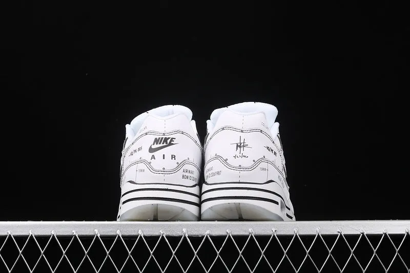 Performance shoes trail - hiking running shoes Air Max 1 Sketch to Shelf White Black CJ4286-100