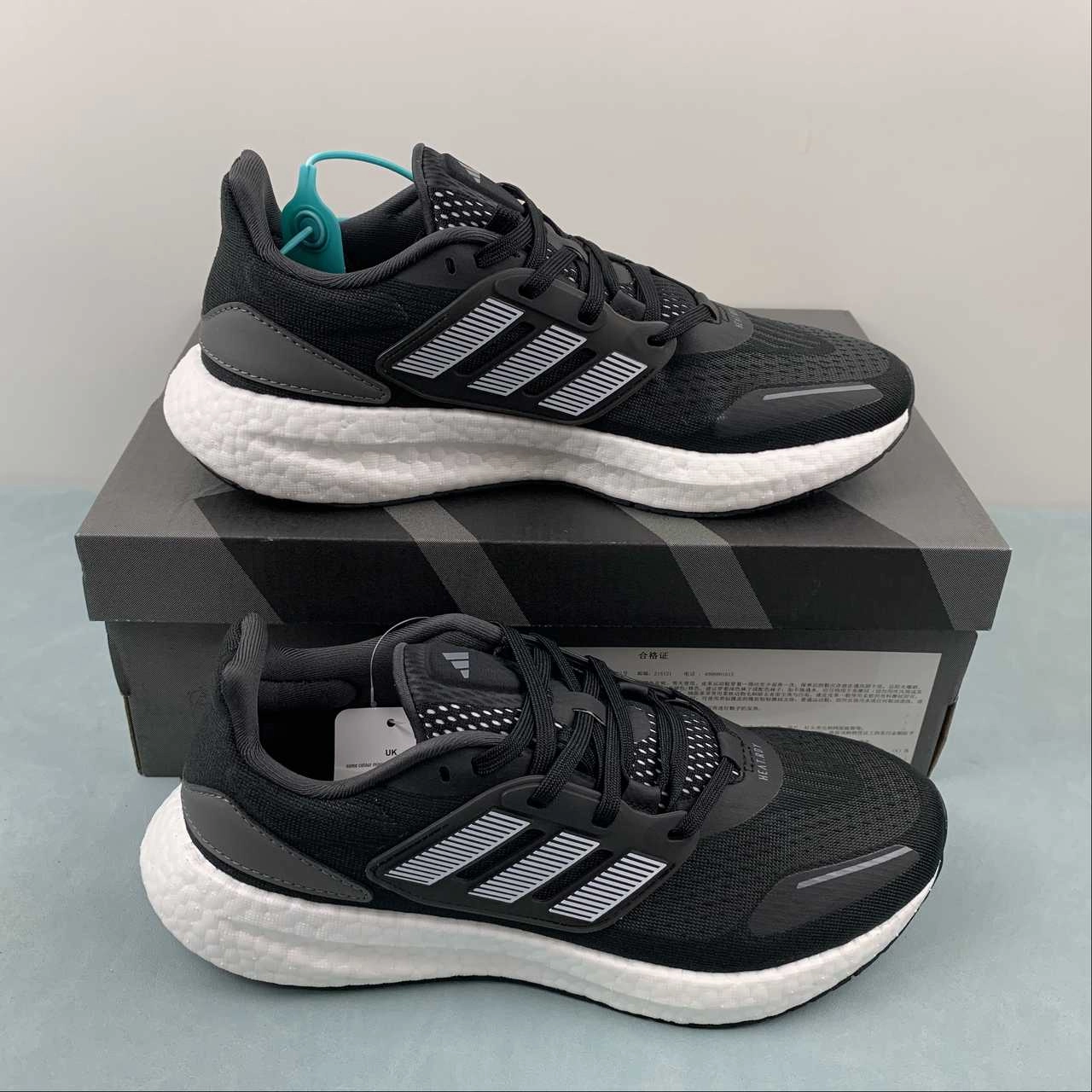 Recreational enjoyment Adidas Pureboost 22 Heat.RDY Core Black Cloud White Grey Four HQ3980