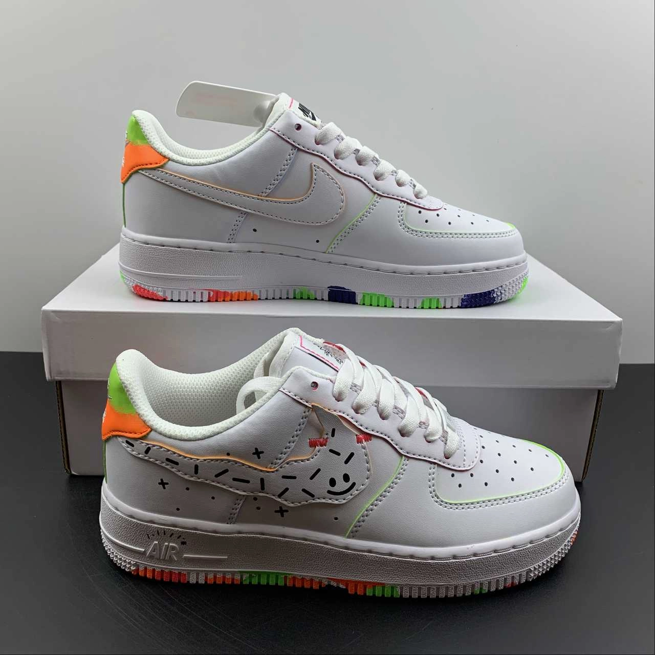 Air Force 1 Low Kids Drawing White Multi-Color DV1366-111 Compact elegant design