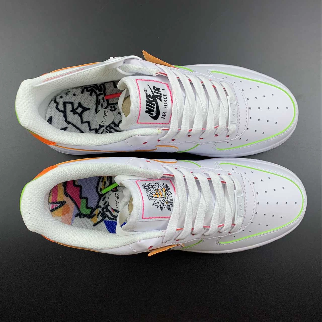 Air Force 1 Low Kids Drawing White Multi-Color DV1366-111 Function Meets