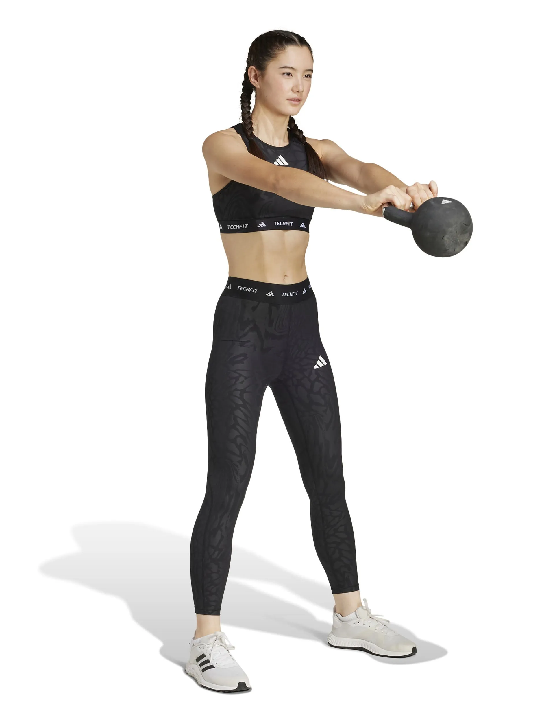 Techfit Printed 7/8 Leggings - Black