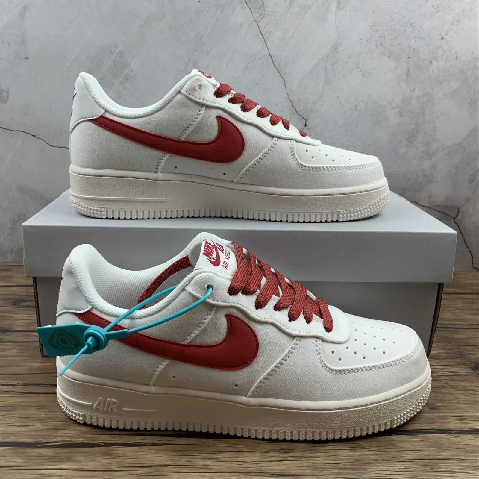 Air Force 1 07 Low Beige Red 315122-103 Grab Quick