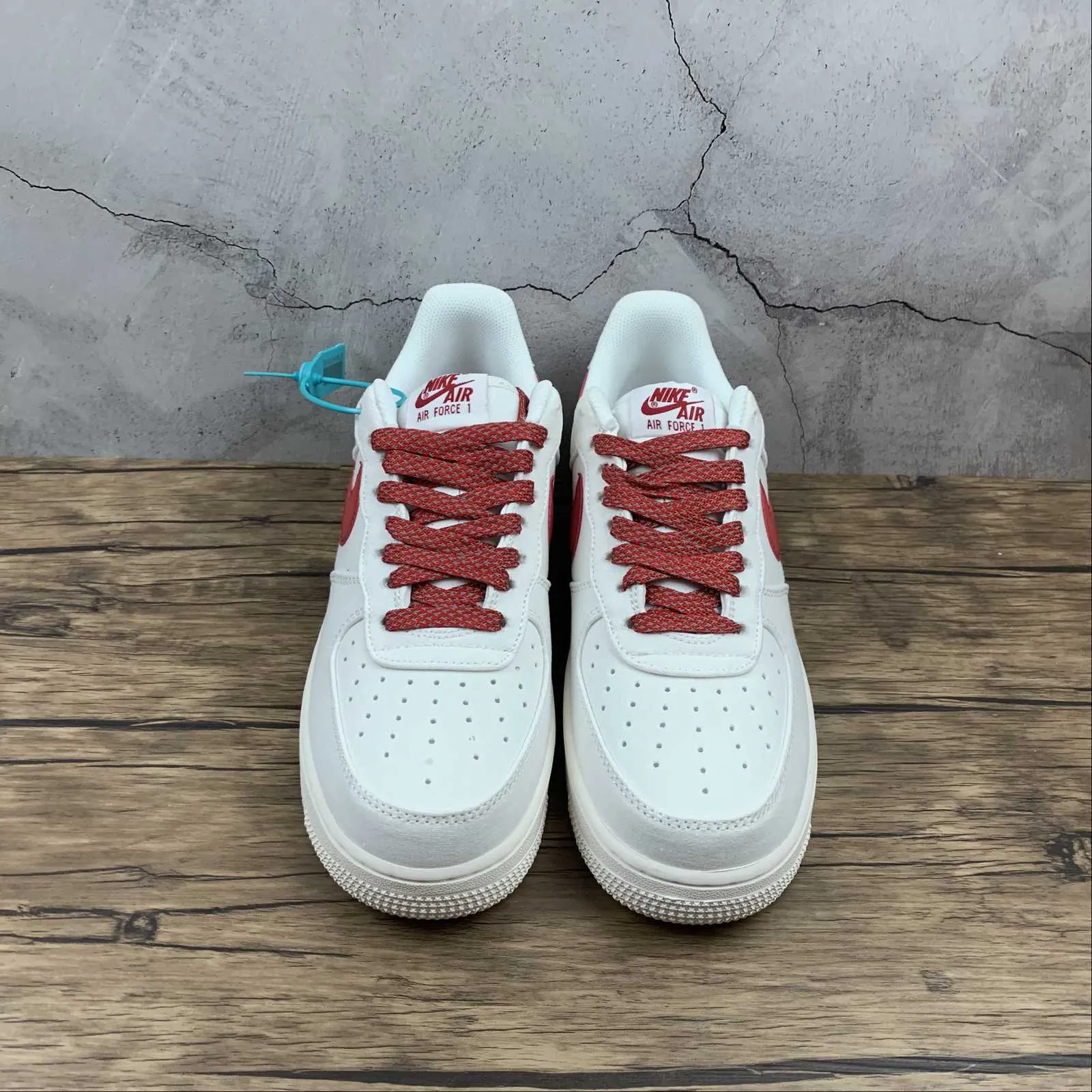 Air Force 1 07 Low Beige Red 315122-103 Drive Ease