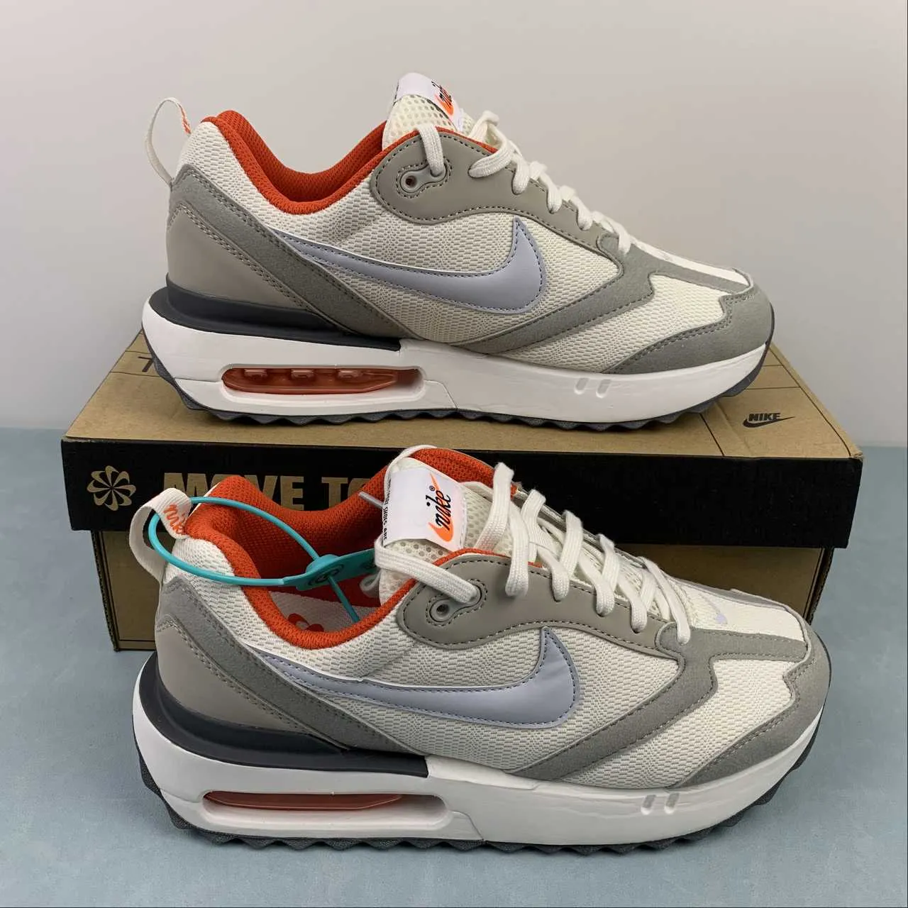 Air Max Dawn Phantom Light Iron Ore Picante Red Football Grey DQ3991-003 Outdoor Adventure