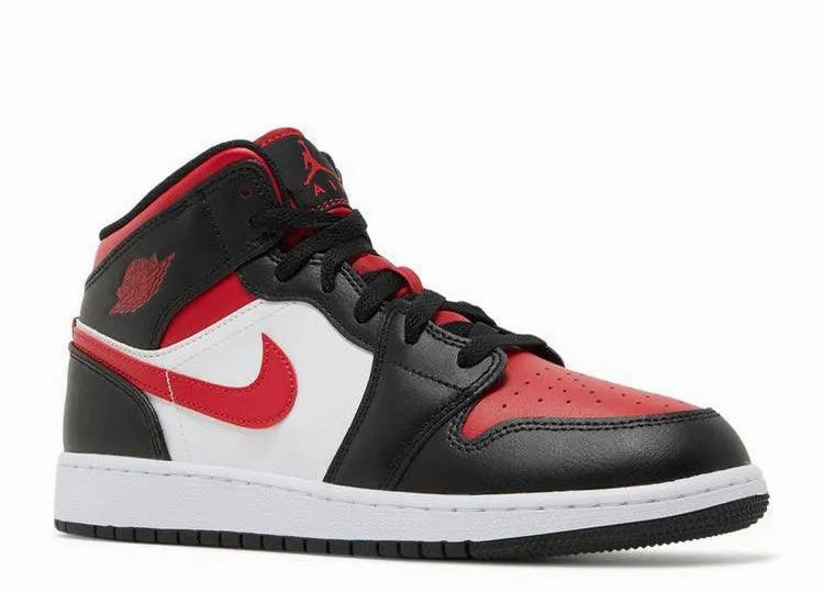 Trail Run Light Jog Air Jordan 1 Mid Fire Red (GS)
